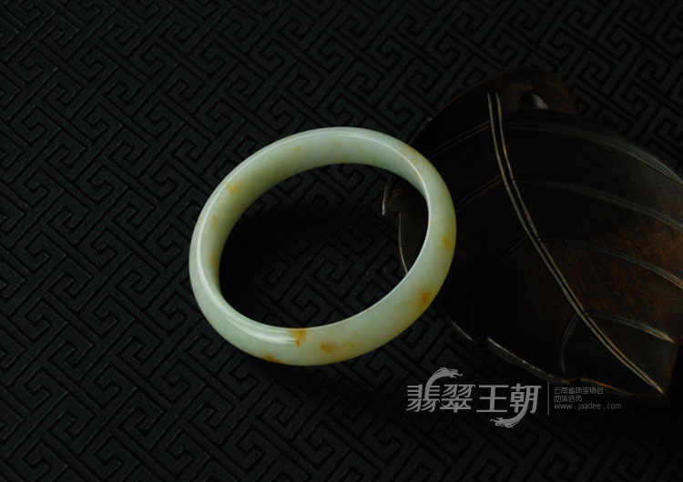 细糯种飘红翡缅甸翡翠富贵花开手镯（60.4）