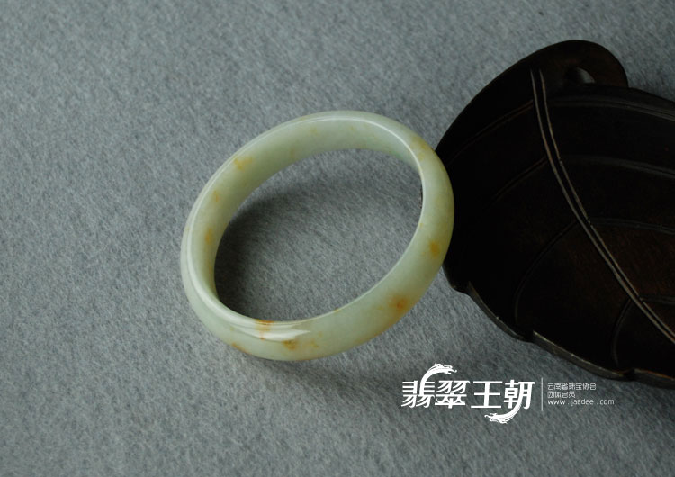 细糯种飘红翡缅甸翡翠富贵花开手镯（60.4）