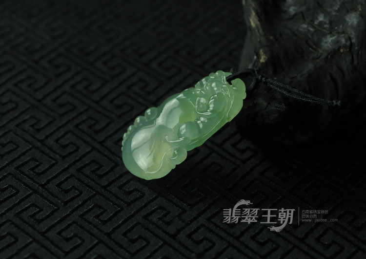 冰种晴水缅甸翡翠福禄寿挂件