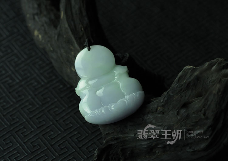 糯冰种紫罗兰飘翠缅甸翡翠观音挂件
