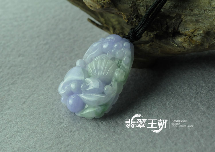 糯冰种紫罗兰缅甸翡翠“金玉满堂”挂件