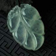 玻璃种缅甸翡翠“大业有成”挂件