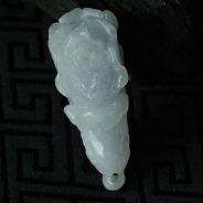 糯冰种紫罗兰缅甸翡翠白菜挂件
