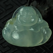 冰种缅甸翡翠玉佛挂件