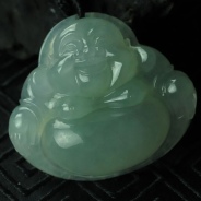 冰种晴水缅甸翡翠玉佛挂件