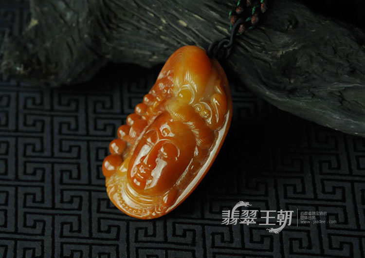 细糯种红翡缅甸翡翠观音头挂件