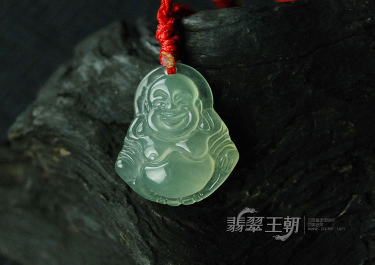 冰玻种晴水缅甸翡翠玉佛挂件