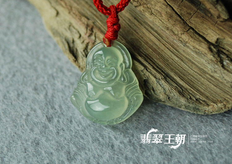 冰玻种晴水缅甸翡翠玉佛挂件