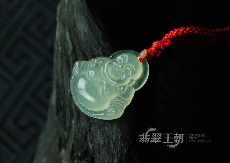 冰玻种晴水缅甸翡翠玉佛挂件