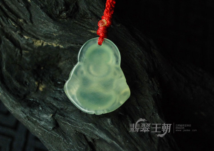 冰玻种晴水缅甸翡翠玉佛挂件