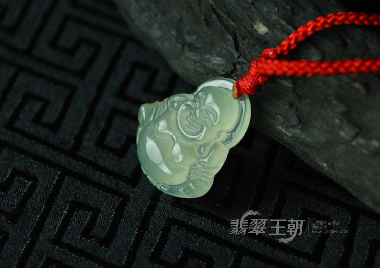 冰玻种晴水缅甸翡翠玉佛挂件