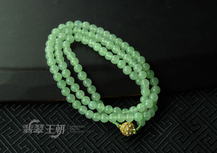 冰种绿晴缅甸翡翠项链