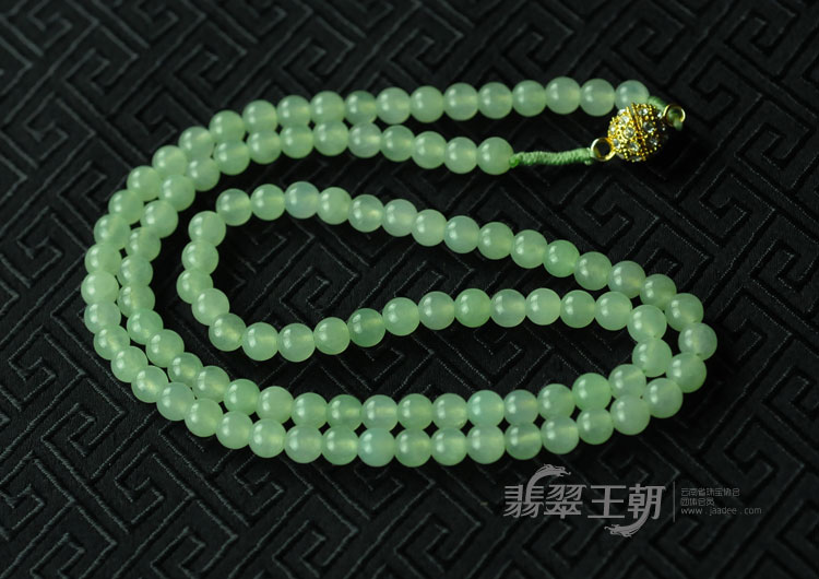 冰种绿晴缅甸翡翠项链