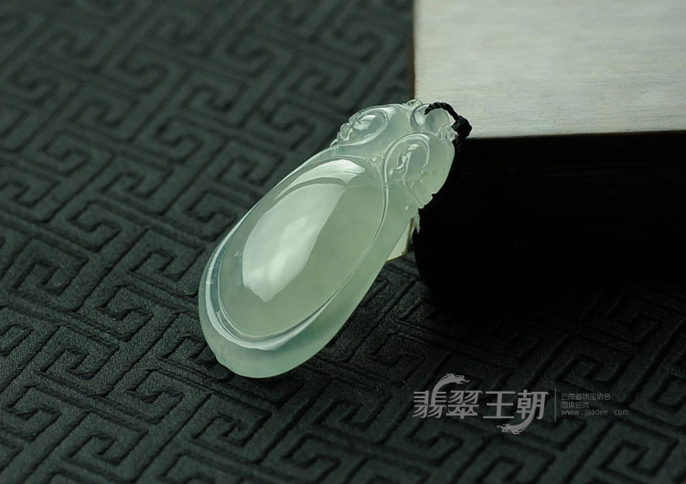 冰玻种晴水缅甸翡翠福禄寿挂件