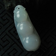 糯冰种紫罗兰缅甸翡翠四季豆挂件
