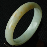 feicui细糯种飘红翡缅甸翡翠富贵花开手镯（60.7）