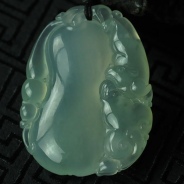冰种晴水缅甸翡翠福瓜挂件