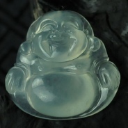 玻璃种缅甸翡翠玉佛挂件