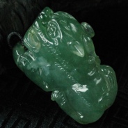 冰种晴水缅甸翡翠厚福貔貅挂件
