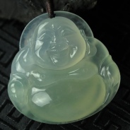 冰玻种晴水缅甸翡翠玉佛挂件
