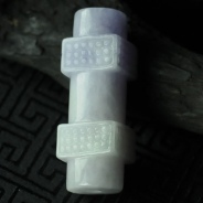 糯冰种紫罗兰缅甸翡翠玉钟挂件