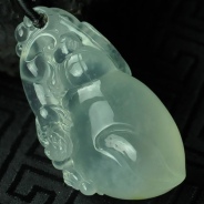 玻璃种缅甸翡翠福龙挂件