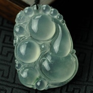 玻璃种缅甸翡翠福禄寿挂件