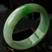 细糯种阳绿缅甸翡翠手镯（56.5）
