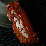 细糯种红翡缅甸翡翠福瓜挂件