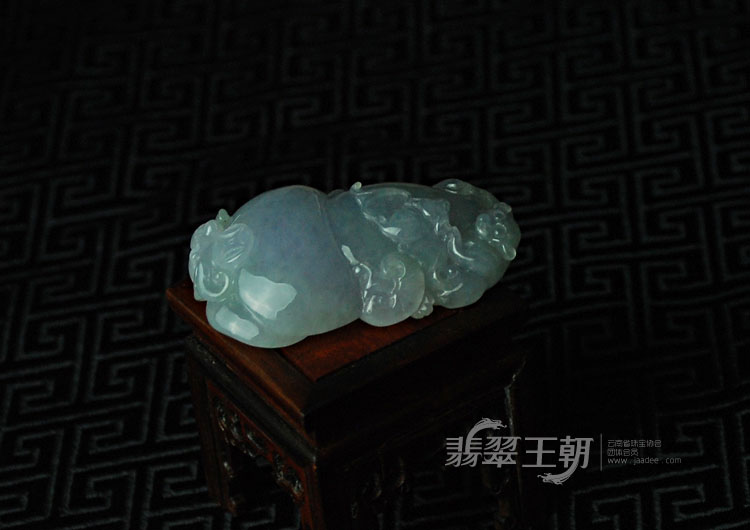 糯冰种紫罗兰缅甸翡翠福禄寿挂件
