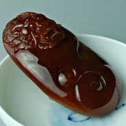 糯冰种红翡缅甸翡翠唯我独尊挂件