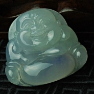 芙蓉种紫罗兰缅甸翡翠玉佛挂件