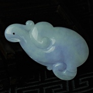 细糯种紫罗兰缅甸翡翠如意挂件