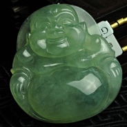 冰玻种晴水缅甸翡翠玉佛挂件