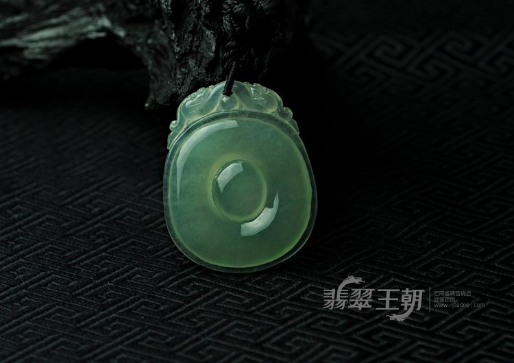 冰种晴水缅甸翡翠福在眼前挂件
