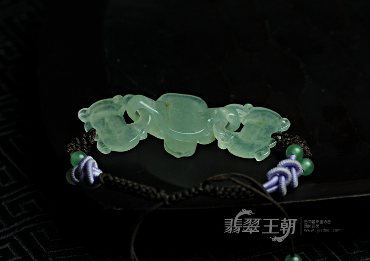 冰种缅甸翡翠福花手链