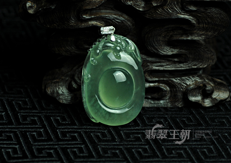 【福在眼前】冰玻种晴水缅甸翡翠挂件