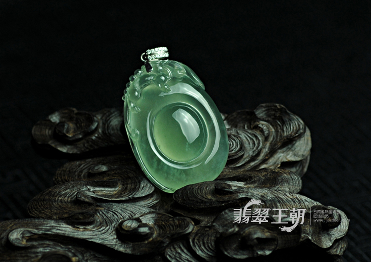【福在眼前】冰玻种晴水缅甸翡翠挂件