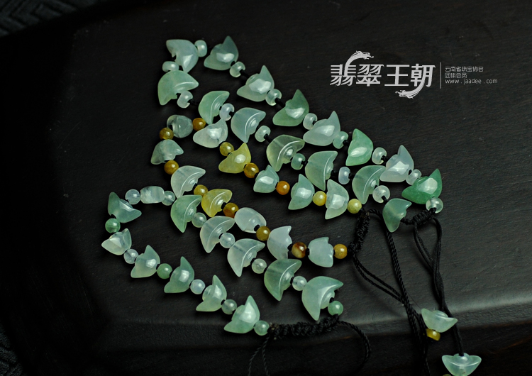 冰玻种晴水缅甸翡翠元宝手链（单价）