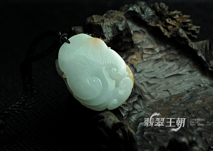 糯冰种红翡缅甸翡翠英明神武挂件