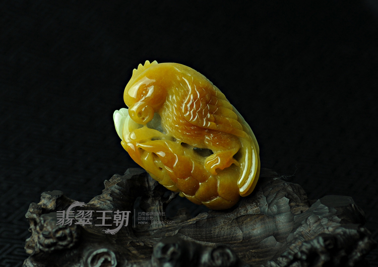 feicui细糯种红黄翡缅甸翡翠英明神武手玩件