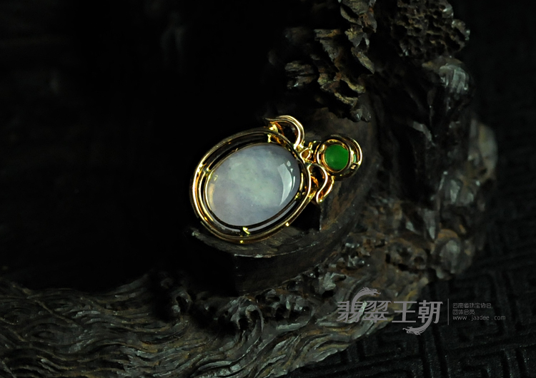 糯冰种紫罗兰缅甸翡翠包玫瑰金“美蕾缤纷”胸坠