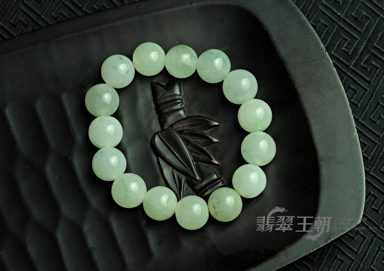 冰种晴水飘花缅甸翡翠手链