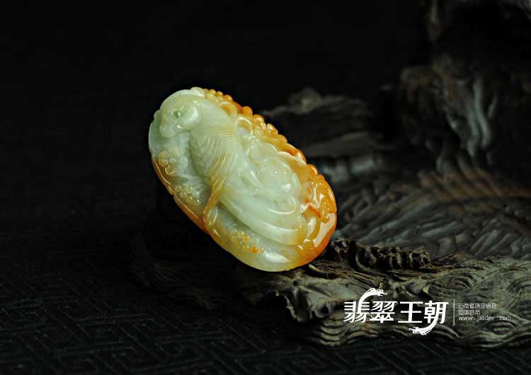 细糯种红黄翡缅甸翡翠英明神武挂件