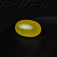 冰种黄翡缅甸翡翠戒面