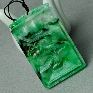 糯冰种飘翠缅甸翡翠一品清莲挂件