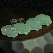冰种晴水缅甸翡翠貔貅戒面（一批走）