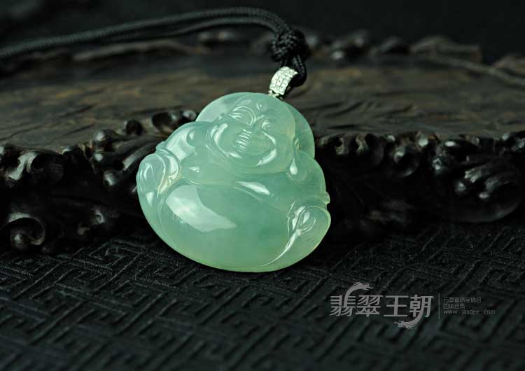 冰种晴水缅甸翡翠玉佛挂件