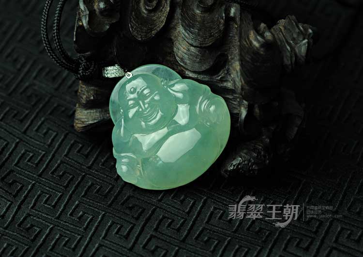 冰种晴水缅甸翡翠玉佛挂件