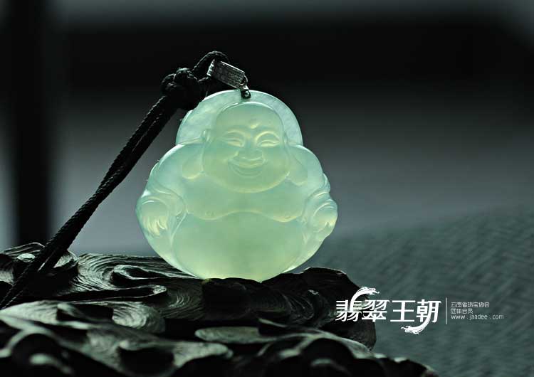 冰种晴水缅甸翡翠玉佛挂件